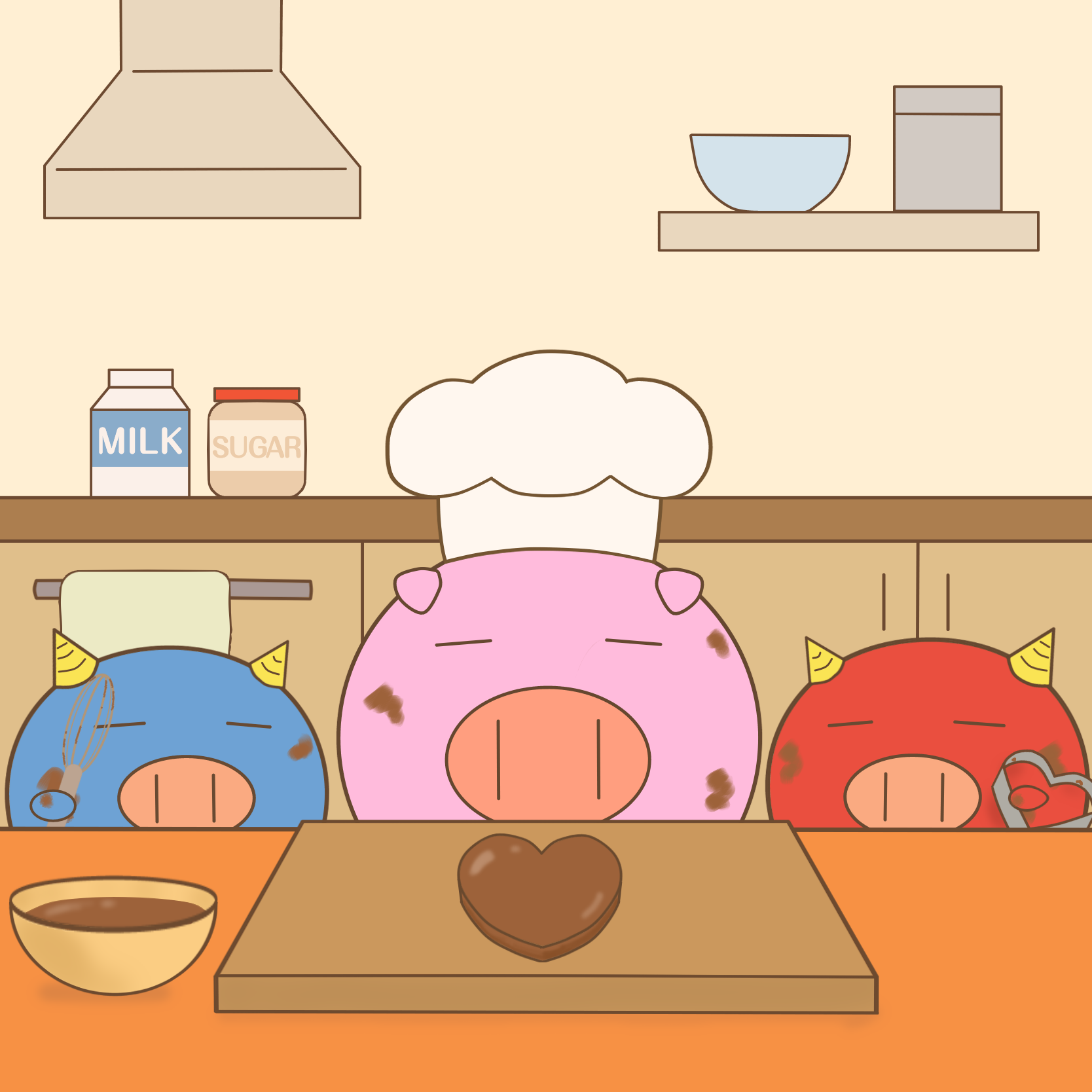 お菓子を作っているとぅむぶた